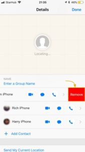Remove contact on iMessage