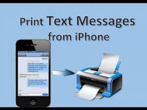 Print Text From iPhone