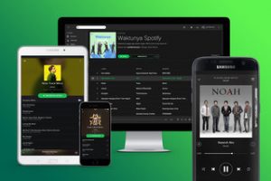 Spotify Web Player on computer and mobile