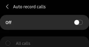 enable-auto-record-calls on Samsung