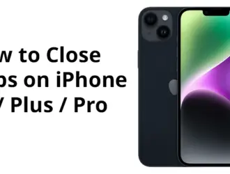 Guide for closing apps on iPhone 14 models.