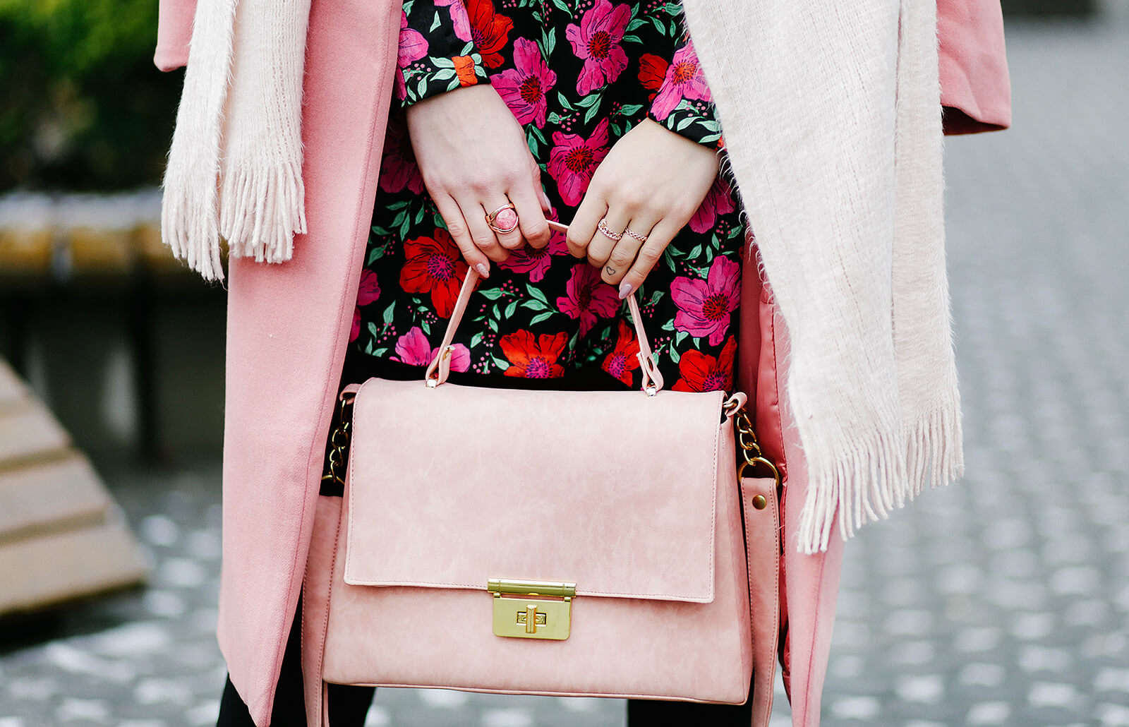 A designer handbag