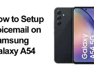 Samsung Galaxy A54 voicemail setup guide.