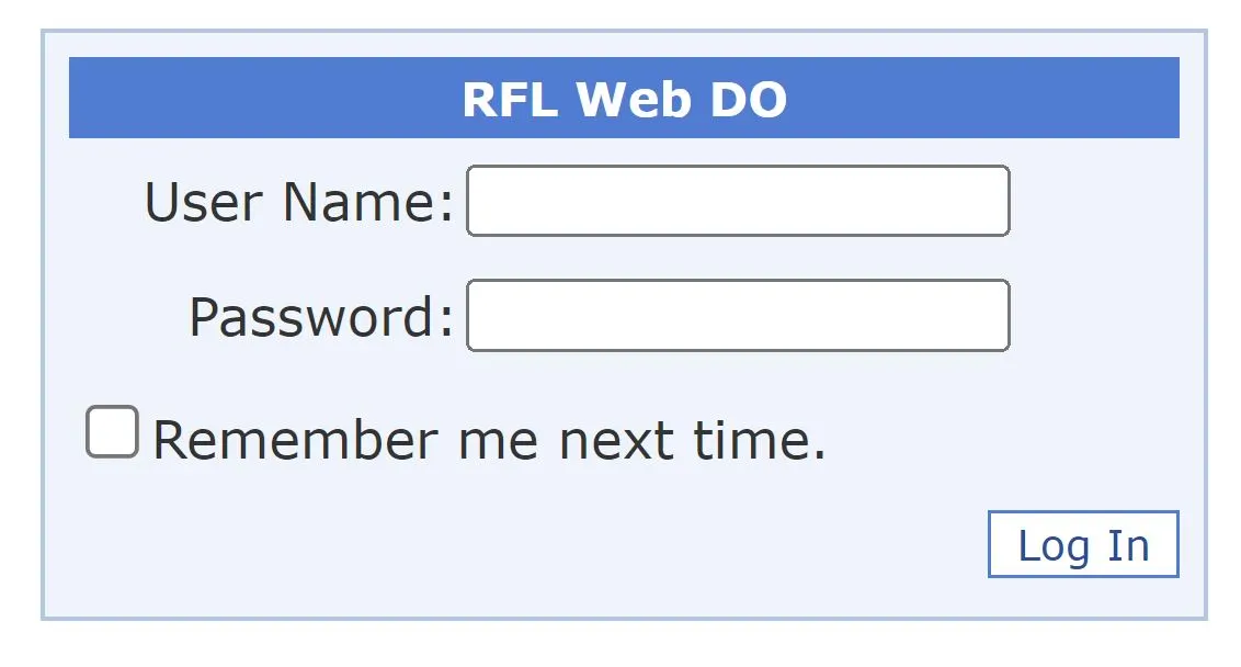 RFL WEB DO Accesso e collegamento diretto