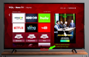 Where is power button on TCL Roku TV?