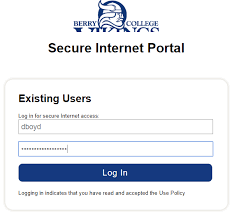 Berry College Self-Service Portal and log in