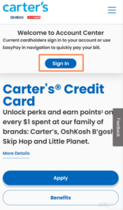 Carter's Credit Card Login and Payment