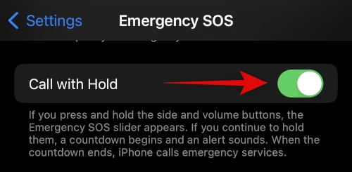 قم بإيقاف تشغيل SOS على iPhone 14