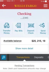 How to Know Fake Wells Fargo Account Balance Screenshot