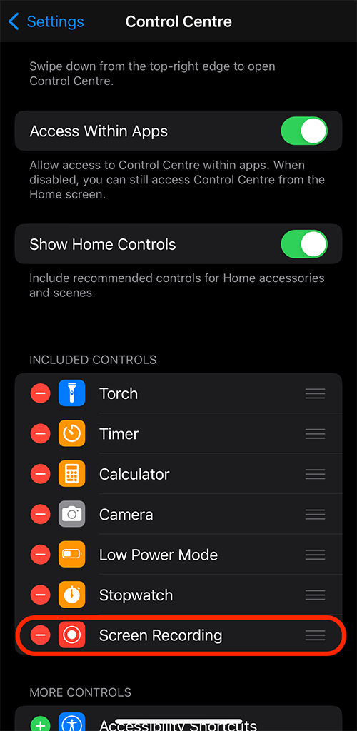 how-to-screen-record-on-iphone-15-settings