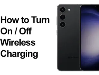Enabling Samsung Galaxy S23 wireless charging guide.