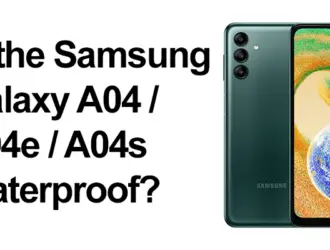 Samsung Galaxy A04 models waterproof query.