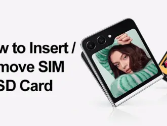 Guide on inserting or removing SIM/SD card in phone.