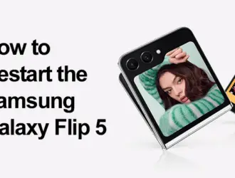 Restarting Samsung Galaxy Flip 5 guide.