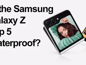 Samsung Galaxy Z Flip 5 waterproof feature query.