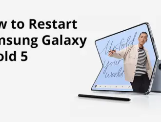 Guia para reiniciar o smartphone Samsung Galaxy Z Fold 5.