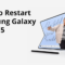 Guia para reiniciar o smartphone Samsung Galaxy Z Fold 5.
